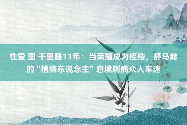 性爱 图 千里睡11年：当荣耀成为桎梏，舒马赫的“植物东说念主”窘境刺痛众人车迷