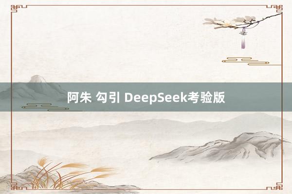 阿朱 勾引 DeepSeek考验版