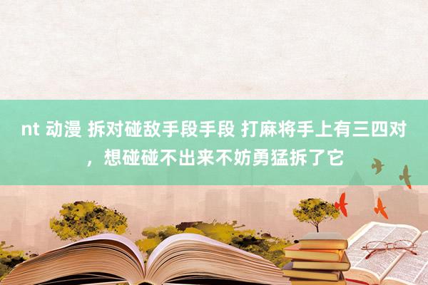 nt 动漫 拆对碰敌手段手段 打麻将手上有三四对,想碰碰不出来不妨勇猛拆了它